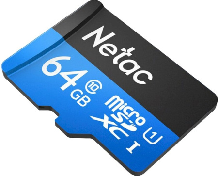 Флеш карта microSDXC 64Gb Class10 Netac NT02P500STN-064G-S P500 w/o adapter