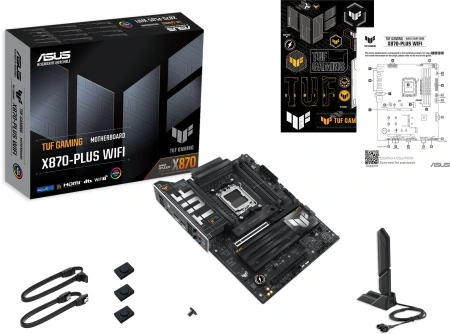 Материнская плата Asus TUF GAMING X870-PLUS WIFI SocketAM5 AMD X870 4xDDR5 ATX AC`97 8ch(7.1) 2.5Gg RAID+HDMI