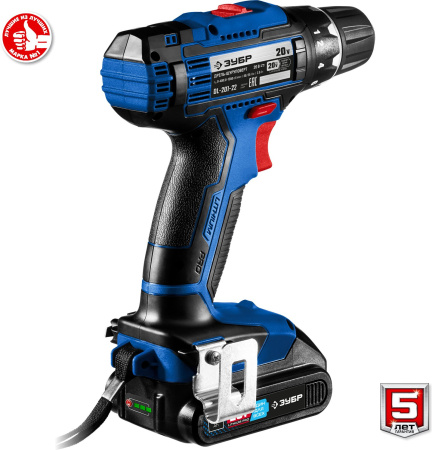 Дрель-шуруповерт Зубр DL-201-22 аккум. патрон:быстрозажимной (кейс в комплекте)
