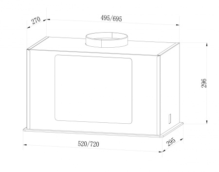 Вытяжка встраиваемая Lex GS Bloc G 600 WH белый управление: кнопочное (1 мотор)