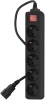 Сетевой фильтр PC Pet AP01006-E-B 1.8м (5 розеток) черный (пакет ПЭ)