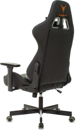 Кресло игровое Knight ARMOR черный ромбик эко.кожа с подголов. крестов. металл