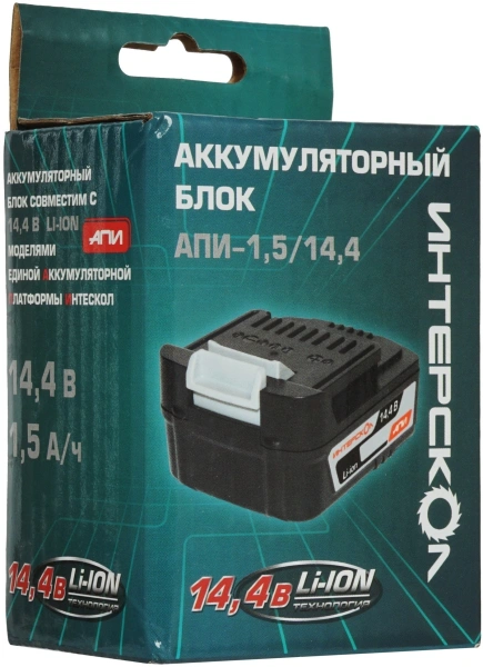 Батарея аккумуляторная Интерскол АПИ-1.5/14.4 14.4В 1.5Ач Li-Ion (2400.012)