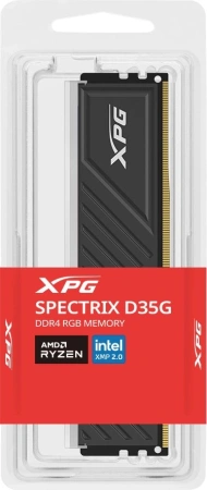 Память DDR4 16GB 3200MHz A-Data AX4U320016G16A-SBKD35G XPG Spectrix D35G RGB RTL PC4-25600 CL16 DIMM 288-pin 1.35В dual rank с радиатором Ret