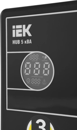 Стабилизатор напряжения IEK Hub 5кВА однофазный черный (IVS21-1-005-13)