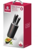 Набор ножей кухон. Rondell RD-1130 компл.:6предм. с подставкой черный/красный подар.коробка