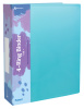 Папка панорама на 4-х кольцах Бюрократ Pastel PAST0740/4RBLUE A4 пластик 0.7мм кор.40мм торц.карм с бум. встав голубой
