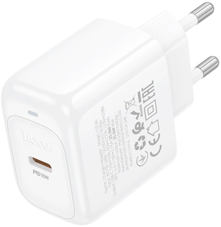 Сетевое зар./устр. Hoco CS53A Surplus 25W 3A (PD) USB Type-C универсальное белый (31488)