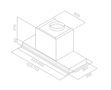Вытяжка встраиваемая Elica Hidden IXGL/A/90 нержавеющая сталь управление: кнопочное (1 мотор)