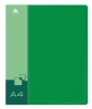 Папка на 4-х кольцах Бюрократ -0827/4RGRN A4 пластик 0.7мм кор.27мм внутр. с вставкой зеленый