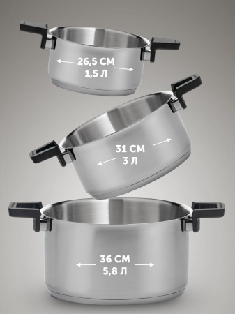 Набор посуды Polaris Fold&Keep 6S 6 предметов (018551)