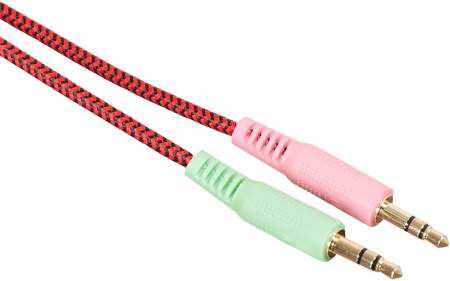 Наушники с микрофоном Оклик HS-G300 ARMAGEDDON черный/красный 2.3м мониторные оголовье (337457)