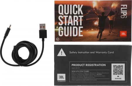 Колонка порт. JBL Flip 6 черный 30W 1.0 BT 4800mAh (JBLFLIP6BLK)