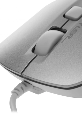 Мышь A4Tech Fstyler FM26 серебристый/белый оптическая (1600dpi) USB для ноутбука (4but)