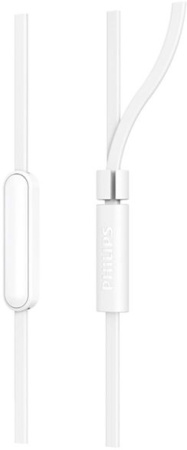 Гарнитура вкладыши Philips TAE1105WT/00 1.2м белый проводные в ушной раковине