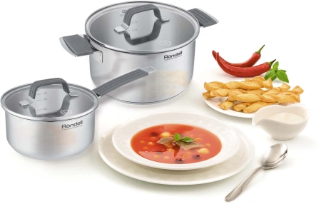 Кастрюля Rondell Normanne RDS-1813 3.1л. d=20см (с крышкой) стальной