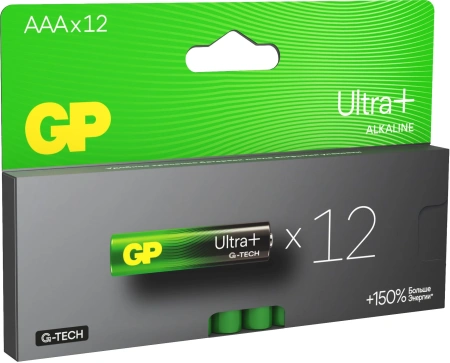 Батарея GP Ultra Plus Alkaline 24AUPA21-2CRB12 AAA (12шт) блистер
