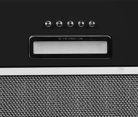 Вытяжка встраиваемая Lex GS Bloc LIGHT 600 черный управление: кнопочное (1 мотор)