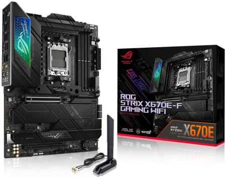 Материнская плата Asus ROG STRIX X670E-F GAMING WIFI SocketAM5 AMD X670 4xDDR5 ATX AC`97 8ch(7.1) 2.5Gg RAID+HDMI+DP