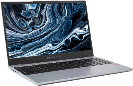 Ноутбук Digma Pro Breve Ryzen 5 Pro 5675U 8Gb SSD512Gb AMD Radeon 15.6" IPS FHD (1920x1080) Windows 11 Professional silver WiFi BT Cam 4500mAh (DN15R5-8DXW06)