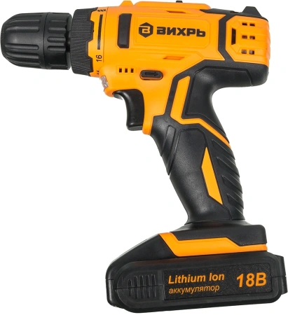 Дрель-шуруповерт Вихрь ДА-18Л-2 аккум. патрон:быстрозажимной (72/14/16)