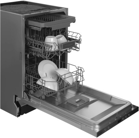 Посудомоечная машина встраив. Hyundai HBD 474 2100Вт узкая серебристый