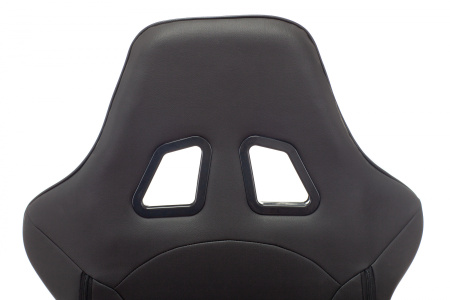 Кресло игровое Zombie Thunder 1 черный/карбон ткань/эко.кожа с подголов. крестов. пластик