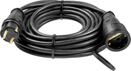 Удлинитель силовой Stayer 55026-10 3x1.5кв.мм 1розет. 10м КГ без катушки черный