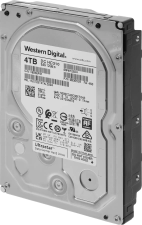 Жесткий диск WD SAS 3.0 4Tb 0B36048 HUS726T4TAL5204 Ultrastar DC HC310 (7200rpm) 256Mb 3.5"