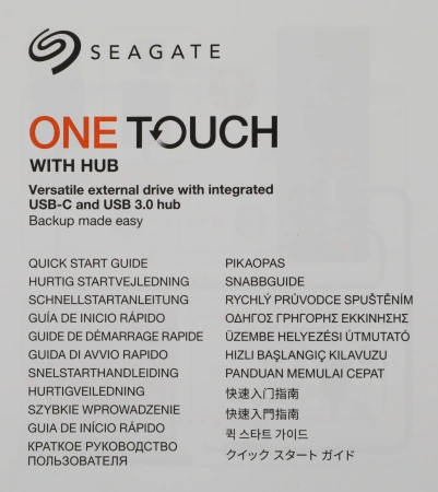 Жесткий диск Seagate USB 3.0 14Tb STLC14000400 One Touch Hub 3.5" черный