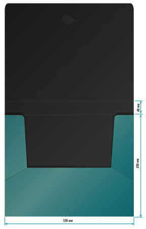 Папка-короб на резинке Silwerhof Perlen 255121-75 пластик 0.8мм A4 зеленый металлик