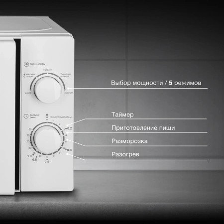 Микроволновая Печь Hyundai HYM-M2068 20л. 700Вт белый