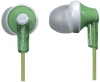 Наушники вкладыши Panasonic RP-HJE118GU 1.1м белый/зеленый проводные (RP-HJE118GUG)