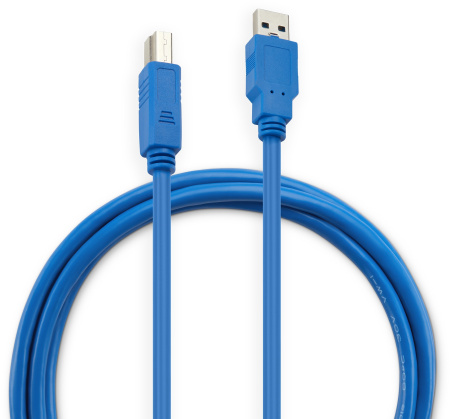 Кабель Buro USB3.0-AM/BM USB A(m) USB B(m) 1.8м синий