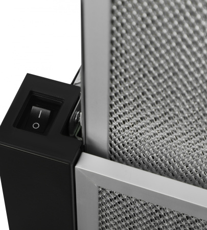 Вытяжка встраиваемая Hyundai HBH 6230 BK черный управление: кулисные переключатели (1 мотор)