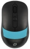 Мышь Оклик 310MW черный/синий оптическая 3200dpi беспров. USB для ноутбука 4but (1869090)