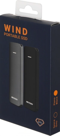 Накопитель SSD Hikvision USB-C 1TB HS-ESSD-P1000BWD 1000G BLACK 1.8" черный