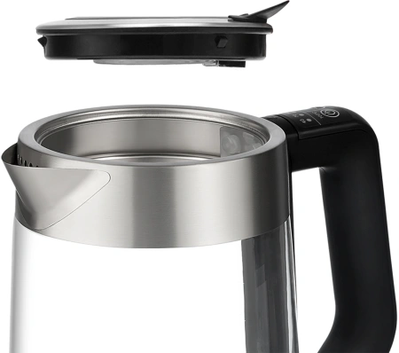Чайник электрический Polaris PWK 1725CGLD 1.7л. 2200Вт серебристый матовый корпус: стекло/металл