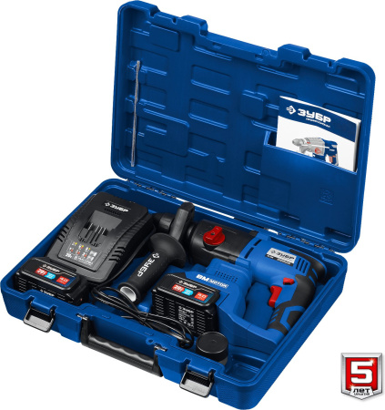 Перфоратор Зубр PB-260-42 патрон:SDS-plus уд.:3Дж аккум. (кейс в комплекте)