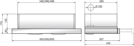 Вытяжка встраиваемая Elikor Интегра Glass 60Н-400-В2Д нержавеющая сталь/стекло бежевое управление: кнопочное (1 мотор)