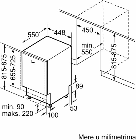 Посудомоечная машина Bosch SPV2HKX42E узкая