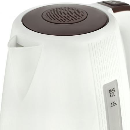 Чайник электрический Vitek VT-7055 1.7л. 2150Вт белый/коричневый (корпус: пластик)