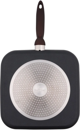 Сковорода-гриль Rondell Tierno RDA-1579 квадратная 28см покрытие: Xylan Plus ручка несъемная (без крышки) черный