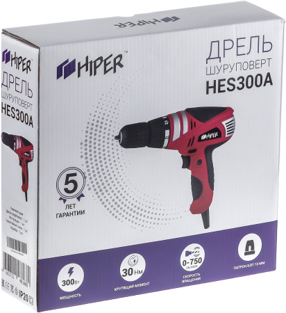 Шуруповерт Hiper HES300A 300Вт патрон:быстрозажимной