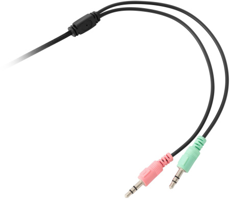 Наушники с микрофоном Оклик HS-L390G DRAGON черный/красный 1.8м мониторные оголовье (1100413)