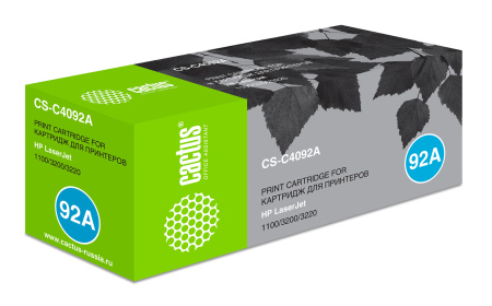 Картридж лазерный Cactus CS-C4092A C4092A черный (2500стр.) для HP LJ 1100/3200/3220
