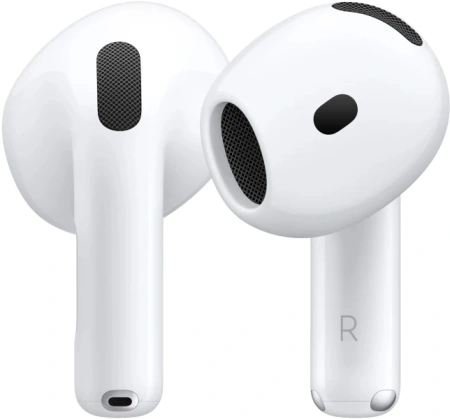 Гарнитура вкладыши Apple A3055,A3056,A3059 AirPods 4 ANC белый беспроводные bluetooth в ушной раковине (MXP93ZP/A)