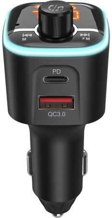 Автомобильный FM-модулятор Navitel BHF04 MAX черный MicroSD BT USB