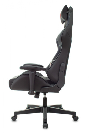 Кресло игровое Zombie Thunder 1 черный/карбон ткань/эко.кожа с подголов. крестов. пластик