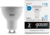 Лампа светодиодная Gauss Elementary 13631 11Вт цок.:GU10 софит 180B 6500K св.свеч.бел.хол. MR16 (упак.:1шт)